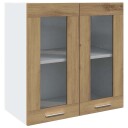  Kjøkken veggskap med glassdør artisan eik 60x31x60 cm 8721158436931