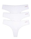 Bumpro 3-pack No Show Thong White - XL