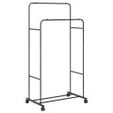 vidaXL Klesstativ Ensfarget Svart 80 x 53 x 156 cm