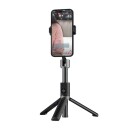 Dudao F18 Selfiestang 1,1 M Med Stativ Og Bluetooth-Fjernkontroll - Svart