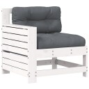  Hagesofa med armlene og pute hvit heltre furu 844915
