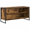  TV skap med skuff Røyk Eik 100 x 36 x 49,5 cm Konstruert tre