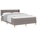  Box Spring Seng med Madrass Taupe 140x190 cm Stoff