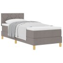  Box Spring Seng med Madrass Taupe 80x200 cm Stoff