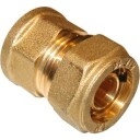 10 stk Pex overgangsmuffe 15 mm x 3/8" brass
