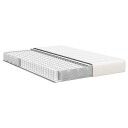  Sengemadrass med madrass Krem 160 x 200 cm stoff