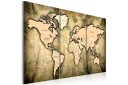 Tavle World Map: The Sands Of Time 90X60 Artgeist sp. z o. o.