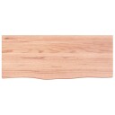 vidaXL Vegghylle lysebrun 100x40x6 cm behandlet heltre eik