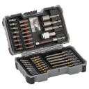 Bosch Extra Hard Skrutrekkerbits Blandingssett Og Pipenøkkelsett Ph, Pz, T, Sl, H, Og Universalholder Hurtigkobling Og Magnetisk Universalholder, 43 Deler