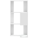  Bokhylle for hjørne 3 etasjer hvit 50x50x102 cm konstruert tre