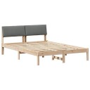  Sengestamme brun og mørkegrå 140 x 190 cm Heltre furu