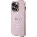 Guess Iphone 15 Pro Deksel Saffiano Magsafe Rosa