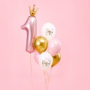 Partydeco Ballonger One Lyserosa Gull 6-pakning SB14P-307-081B-6