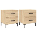  Nattbord 2 stk sonoma eik 40x35x47,5 cm konstruert tre