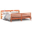  Sengeramme uten madrass voksbrun 200x200 cm heltre furu 3306667