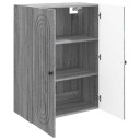 vidaXL Vegghengt skap Grå Sonoma 66 x 34,5 x 90 cm Konstruert tre