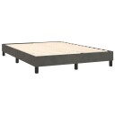  Boxspring sengeramme mørkegrå 135x190 cm Double fløyel