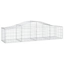 vidaXL Gabionkurver buede 2 stk 200x50x40/60 cm galvanisert jern
