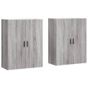  Veggskap 2 stk grå sonoma 69,5x34x90 cm 8720845408909
