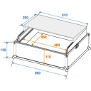 Roadinger Mixer Case Pro Ls-19 Laptop Tray Bk