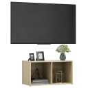 vidaXL TV-benk sonoma eik 72x35x36,5 cm sponplate