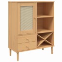 vidaXL Skjenk SENJA rotting utseende brun 90x40x112 cm heltre furu