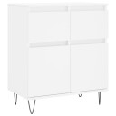 Skjenk hvit 60x35x70 cm konstruert tre