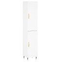  Highboard hvit 34,5x34x180 cm konstruert tre