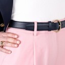 Smooth Leather Belt - Marine