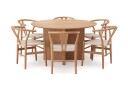 Edda spisegruppe rund 130 cm eik med 6 Dastoori spisestoler   Eik