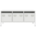  TV-benk hvit 101,5x39x43,5 cm kaldvalset stål 8721102929885