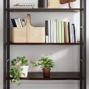 vidaXL Vegghylle m?rkegr? 100x60x2 cm behandlet heltre eik