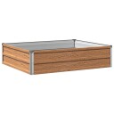 vidaXL Hevet Hagebed Treet Brown 100 x 80 x 24 cm kaldvalset stål