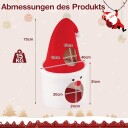 Juleklatre med koselig seng – 75 cm rød fleece