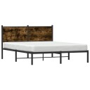  Sengeramme i metall uten madrass røkt eik 150x200 cm 8721102952562