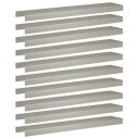 vidaXL Kantprofil til hage 10 stk. 100 x 20 x 5 cm Rustfritt stål Sølv