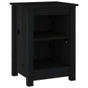 vidaXL Nattbord svart 40x35x55 cm heltre furu