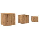  Sidebord 3 stk artisan eik konstruert tre 8721158440303