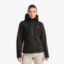 Revolutionrace Wander Pro Wool Hoodie Dame Anthracite 2XL Dame Overdeler Fleece & midlayers