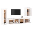 vidaXL TV-benker 4 stk hvit heltre furu