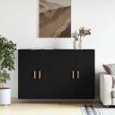  Veggskap 2 stk svart konstruert tre 8720845472962