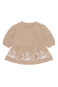 Hust And Claire Hust & Claire Klara Flower kjole til baby biscuit 74