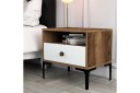Ameias Nattbord 56x40 cm Brun/Hvit - Hanah Home
