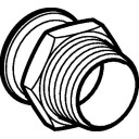5 stk 22 mm x 3/4" overgang RFG hylse/nippel Mapress