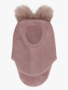 HUTTEliHUT Ullbalaklava Med Pompoms Alpakka Deauville Mauve 50