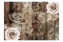 Fototapet Old Wood & Roses 400x280 - Artgeist sp. z o. o.