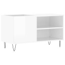  Hifi benk høyglans hvit 85x38x48 cm konstruert tre