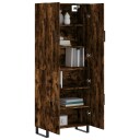 vidaXL Highboard røkt eik 69,5x34x180 cm konstruert tre 8720845409531