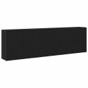  Sidebord med skuff Svart eik 240 x 33 x 70 cm Konstruert tre