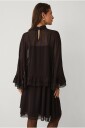 Ellos Collection Kjole med Cape Brun - Dameklær